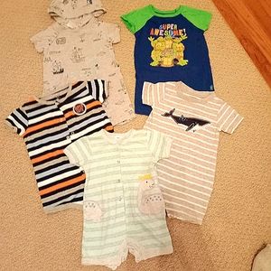 Boys size 9 months rompers